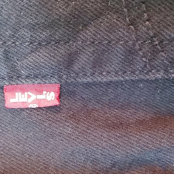 Levi's Premium Wedgie Straight Hidden Button Fly Jeans Big E Black Size 27 - Picture 7 of 11